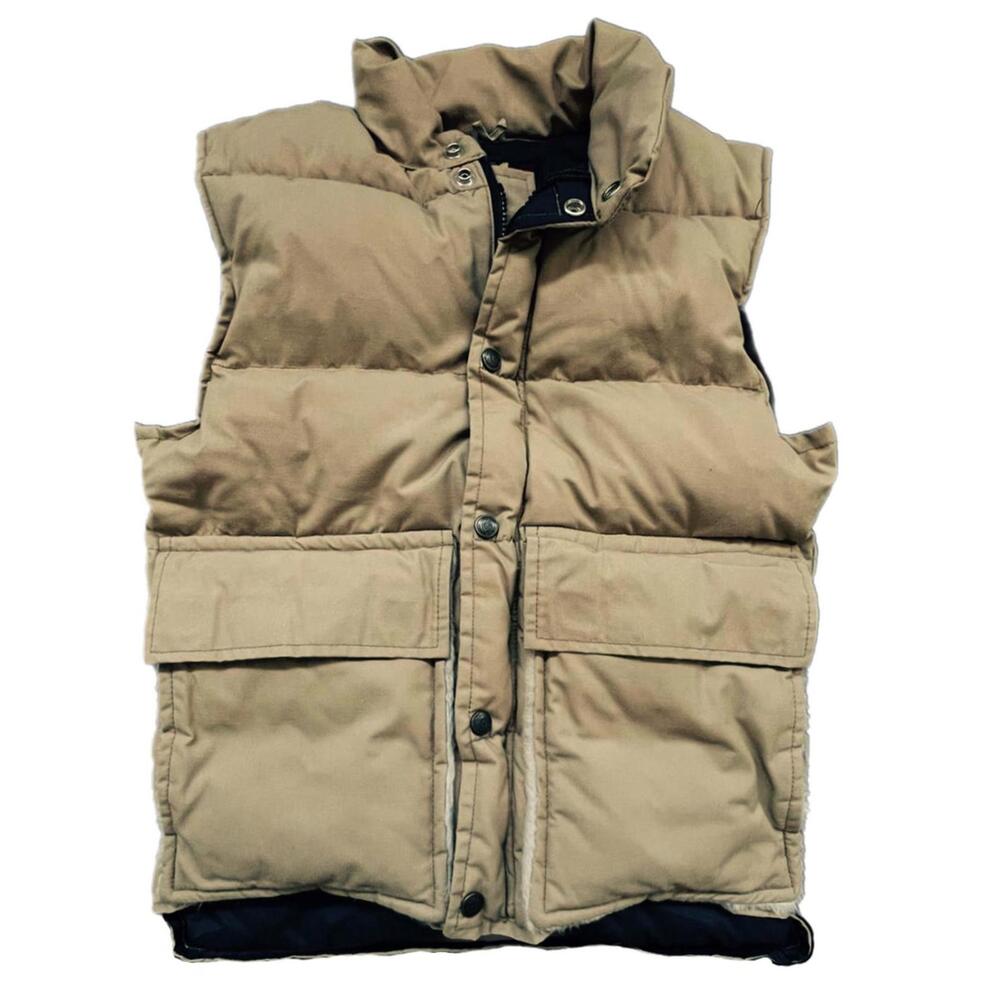 Hänsa Branta By Stearns Vintage 1970's Down Vest in Tan - Small